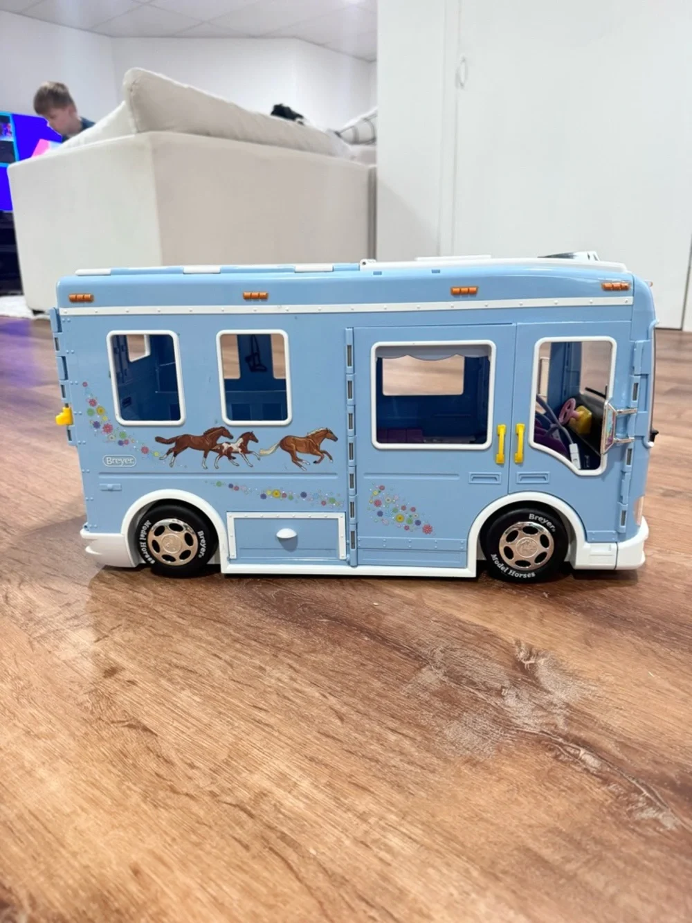 Vintage Breyer Horse Cruiser Trailer Van RV Motorhome 2008 Blue Retired AS IS